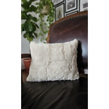 Asus Deri - Hakiki Koyun Kürkünden Krem Renk Kırlent