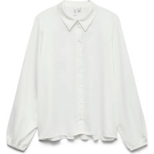 Vero Moda Kırık Beyaz Kadın Gömlek Vmıbea L/s Shırt Wvn Btq Ga