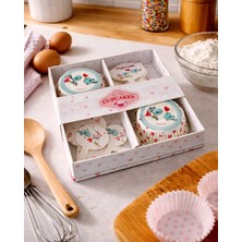 Formzen Desenli Cupcake Kek Kağıdı ve Kürdan Süs Seti – 40 Adet Kek Kalıbı + 16 Adet Kürdan – Parti ve Doğum Günü Için