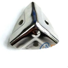 Hobilinka Dekoratif, Kutu, Sandık Köşesi - 35X22 Mm, Küçük, Nikel, 100 Adet