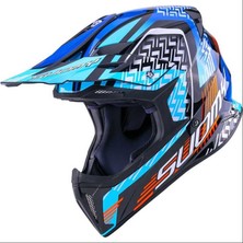 Suomy X-Wıng Motley Kask Mavi Siyah