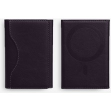 Sneezy iPhone 17-17 Pro 17 Pro Max ile Uyumlu Magsafe Manyetik Katlanabilir Standlı Deri Kartlık Cüzdan