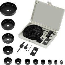 Hobilinka 16 Parça Panç Seti - Ahşap, Plastik ve Alüminyum Delme Testere Matkap Ucu Takımı