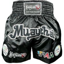 Feyza Design Uzun Siyah Muay Thai Şortu - Spor ve Boks Ekipmanı
