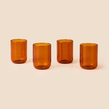 Tohana 4'lü Cam Bardak - Amber - 290 ml