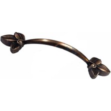 Hobilinka Dekoratif Zamak Yaprak Kulp - 96MM, Eskitme, 100 Adet