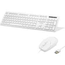 Hobilinka Klavye ve Mouse Seti - Beyaz KM8520
