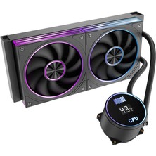 Dragos Frostbite V2 Dijital Isı Göstergeli Argb 240MM Siyah Işlemci Sıvı Soğutucu