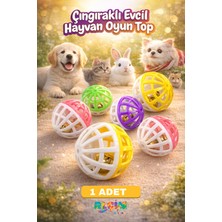 Feyza Design Çıngıraklı Evcil Hayvan Oyun Topu - Sarı Kedi ve Köpekler Için
