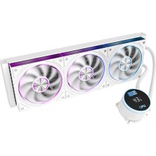 Dragos Frostbite V2 Dijital Isı Göstergeli Argb 360MM Beyaz Işlemci Sıvı Soğutucu