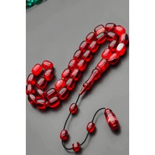 Zenaatkar 8X11MM Usta Mühürlü Hareli Ateş Kehribar Tesbih