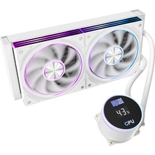 Dragos Frostbite V2 Dijital Isı Göstergeli Argb 240MM Beyaz Işlemci Sıvı Soğutucu