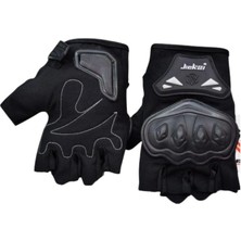 Jiekai Korumalı Yarım Motosiklet Eldiveni Siyah (Sertiikalı)