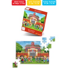 Feyza Design Okul Bahçesi Mini Puzzle 40 Parça Çocuk Oyunu 3-6 Yaş