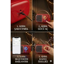 Hobilinka Sonx Nostaljik Retro Bluetooth  - Fm Radyo, USB ve Bluetooth Kablosuz Hoparlör