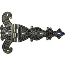 Hobilinka Dekoratif, Sac Tek Kuyruklu Menteşe - 69X102 Mm, Büyük, Antik, 100 Adet