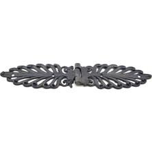 Hobilinka Antika Tarz Dekoratif Pirinç Yaprak Desenli Menteşe - 55X265 Mm, Oksit