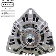 Plus Line PLUSLINE 24V ALTERNATÖR DİNAMO 120 A (5 FİŞ SOKETLİ) (W-L-15-S-DFM) DAF-MAN TGA/TGL/TGM/TGS