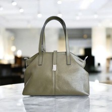 Valvic Hakiki Deri  Modern Klasik Kadın Çantası