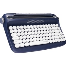 Everest KB-BT85 RETRO SERİES Lacivert Bluetooth Daktilo Q Mac/Win/Android/Ios Uyumlu Kablosuz klavye