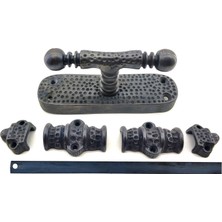 Hobilinka Antika Tarz Dekoratif Pirinç Üstten Ispanyolet - 133X40 Mm, Oksit