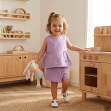 Aden Etekli Sıfır Kol Ince Yazlık Bebek Takımı