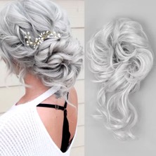 Decostyle Lı Lastikli Kuyruklu Topuz Toka / Gri