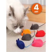 Feyza Design Kedi Eğitim Oyun Faresi - 4 Adet Çok Renkli Kedi Oyuncağı