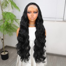 Decostyle Siyah Ekstra Uzun Fiber Sen Dalgalı Tül Peruk