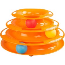 Feyza Design 3 Katlı 3 Toplu Kedi Oyuncağı Bordo Renkli