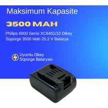 Ümit Maker Philips 6000 Serisi XC6451/10 Islak Kuru Şarjlı Dikey Süpürge 3500 Mah 25.2 V Batarya – Orjinal Uyumlu Uzun Ömürlü, Maksimum Performans Pil