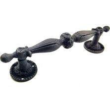 Hobilinka Antika Tarz Dekoratif Pirinç Sütun Çekme Kapı Kolu - 219X49 Mm, Oksit