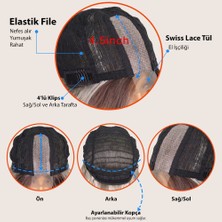 Decostyle Lila Mor Ombreli Tül Peruk