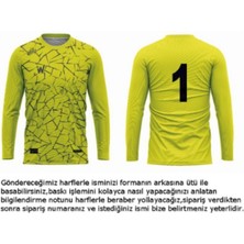 Feyza Design Kaleci Forma ve Eşofman Seti - Sarı, 4'lü Konç Buffon Modeli