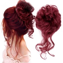 Decostyle Lı Lastikli Kuyruklu Topuz Toka / Kızıl