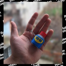 Ralen WD40 Sprey Kutu Tasarımlı Clicker Anahtarlık – Basmalı Fidget Özellikli 3D Baskı Anahtarlık, Stres Giderici Mini Oyuncak