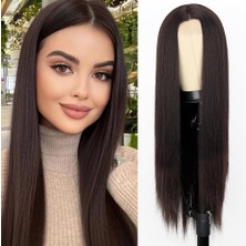 Decostyle Açık Kahve Fiber Sen Düz Tül Peruk