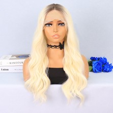 Decostyle Kumral Platin Ombreli Fiber Sen Tül Peruk