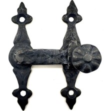 Hobilinka Antika Tarz Dekoratif Pirinç Kapı, Pencere Mandalı - 82X65 Mm, Oksit