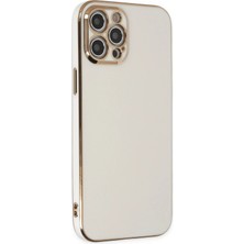 Hobilinka  iPhone 12 Pro Max Kılıf Volet Silikon - Beyaz