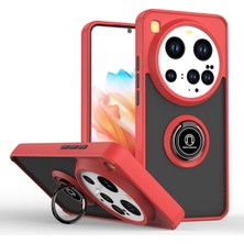 Hobilinka  Xiaomi Mi 15 Ultra Kılıf Montreal Yüzüklü Silikon Kapak - Kırmızı