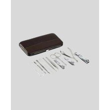 Hobilinka Özel Deri Çantalı 12 Parça Manikür Pedikür Bakım Seti Paslanmaz Çelik