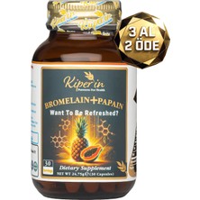 Kiperin Bromelain(2500 GDU) & Papain - Doğal Proteolitik Enzim (30Kapsül & 700Mg)