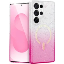 Hobilinka  Samsung Galaxy S24 Ultra Pummel Shiny Magsafe Kapak - Pembe