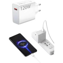 Hobilinka Type C Yüksek Hızlı Şarj Aleti Beyaz 120W Ultra Uzun Ömürlü