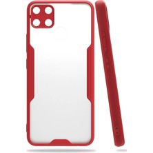 Hobilinka  Realme C15 Kılıf Platin Silikon - Kırmızı