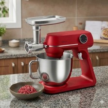 Karaca Multichef Kıyma Sucuk - Sosis Aparatl I1800W 7 Litre Döküm Mutfak Şefi Dijital Ekranlı Kırmızı Hamur Yoğurma Makinesi