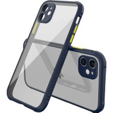 Hobilinka  iPhone 12 Mini Kılıf Miami Şeffaf Silikon - Lacivert