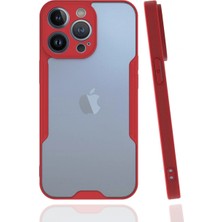 Hobilinka  iPhone 13 Pro Kılıf Platin Silikon - Kırmızı