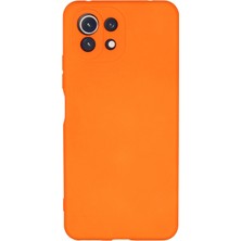 Hobilinka  Xiaomi Mi 11 Lite Kılıf Nano Içi Kadife Silikon - Turuncu